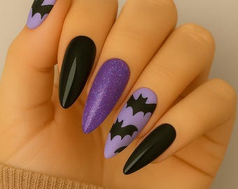 Halloween/ bats Press on Nails/ Press on Nails/ Glue on Nails/ Sticky Tabs