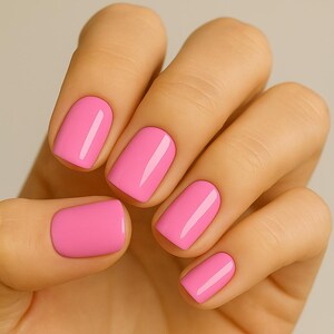 Summer Press-On Nails | Ocean Beach | Square Shape | Glossy Handmade Nail Set | Reusable | Fake Nails
