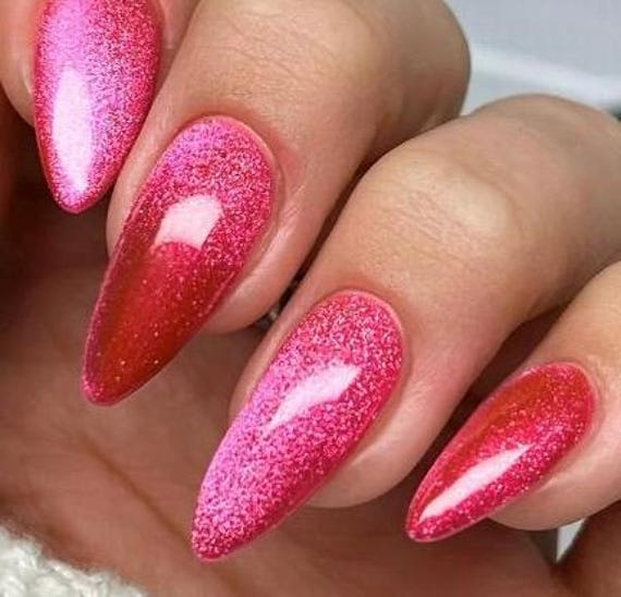 Velvet Cat Eye Press-On Nails Magnetic Polish 10-Piece Reusable Nail Set