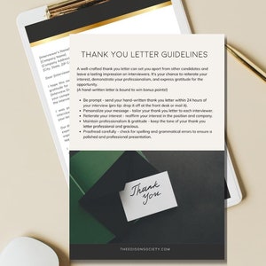 Modelo y pautas para una carta de agradecimiento