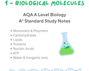 Biological Molecules AQA A Level Biology Study Notes - A* Standard