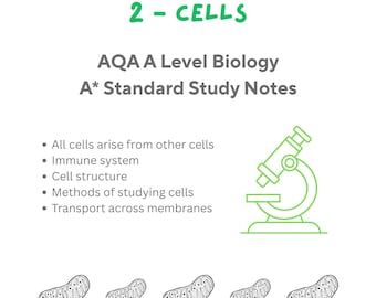 Cells AQA A Level Biology Study Notes - A* Standard