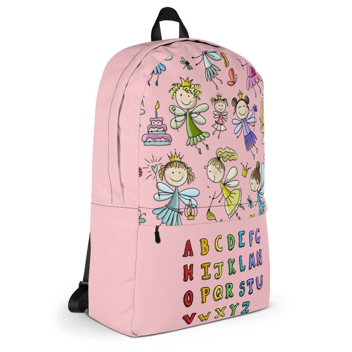 School Backpack Alphabet Standard size school backpack Etsy