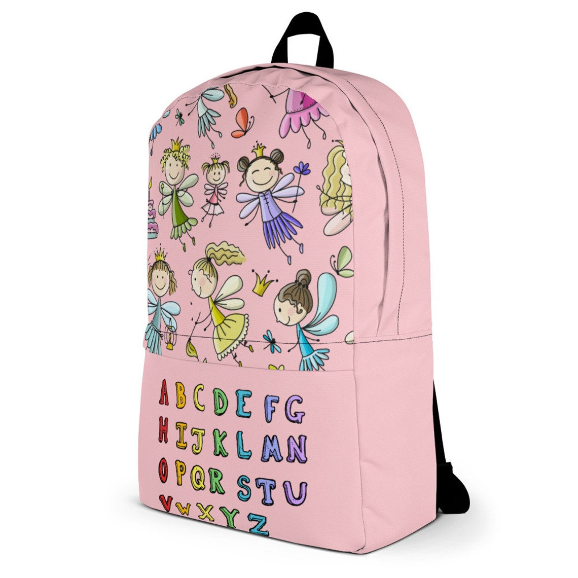 School Backpack Alphabet Standard size school backpack Etsy
