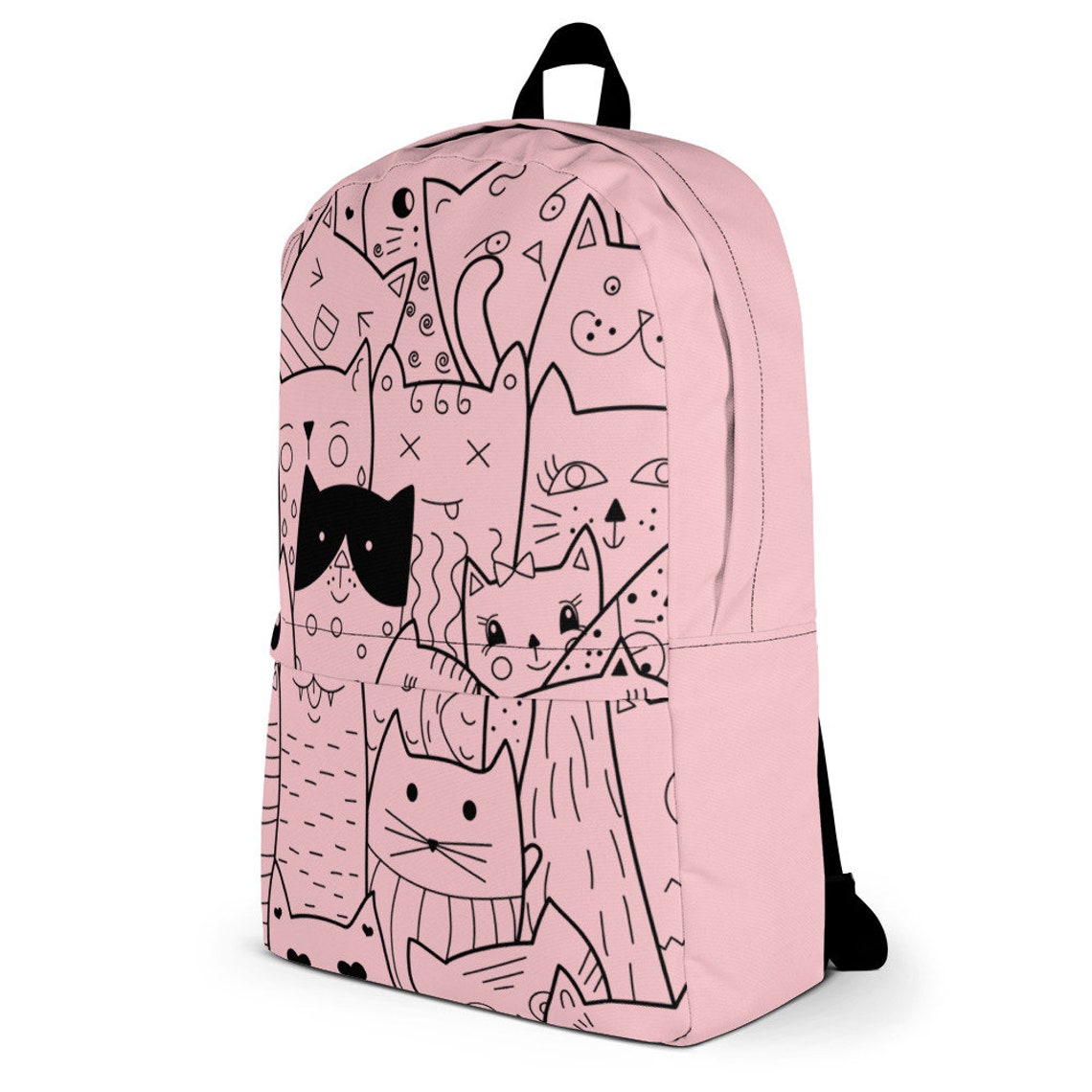 School Backpack Cat Standard Size School Backpack School Bag Etsy