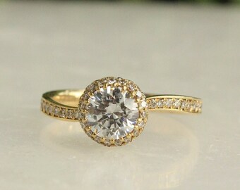 1.5 CT Solitaire Diamond Ring, 14k Solid Gold, Natural Diamonds Ring, Gift for her, Promise Ring