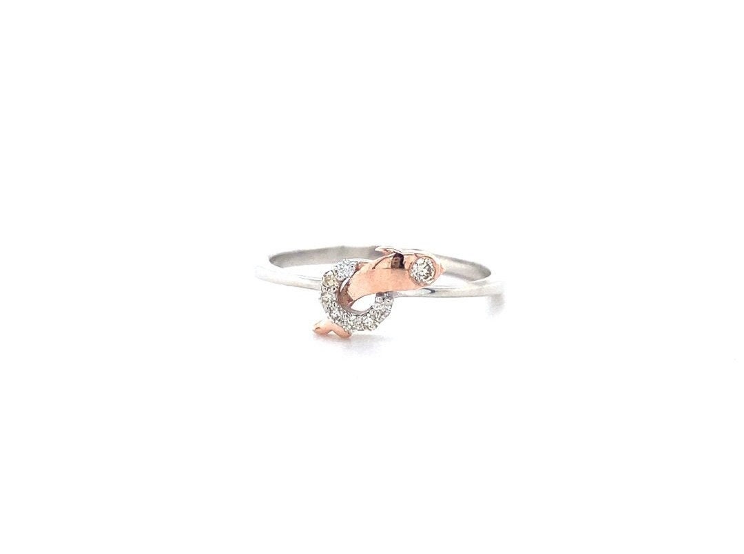 Surreal Diamond Ring in Rose and White Gold