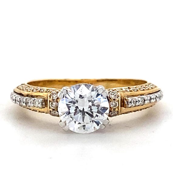 Round Solitaire Diamond Ring, Engagement Ring, 14k Solid Gold, Natural  Diamonds, Wedding Bridal Jewelry, Gift For Her