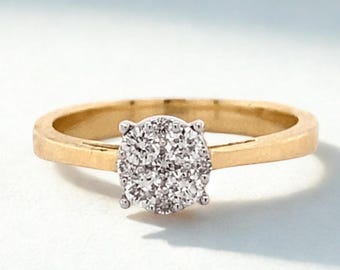 2.4カラットのスフェーンリング、天然ダイヤモンドのアクセント付き