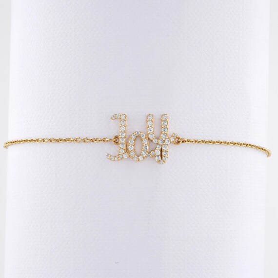 Joy Diamond Bracelet, 14k Solid Gold, Natural Diamonds