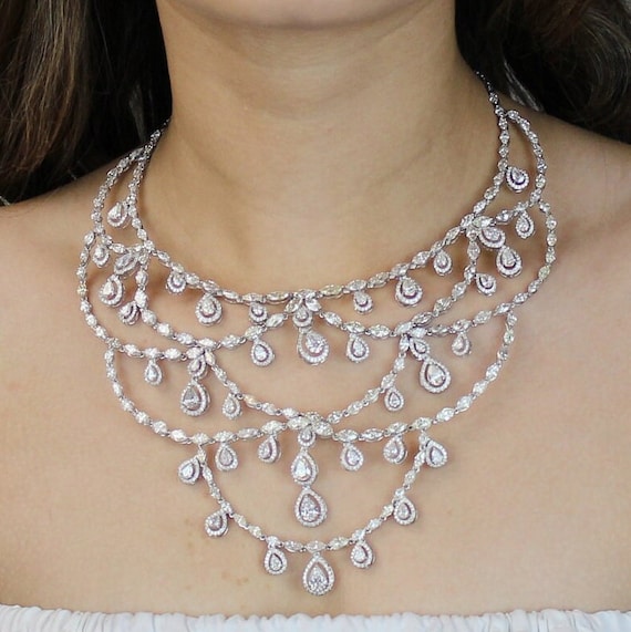Diamond strings best sale necklace
