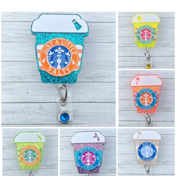 Charm bobine d'insigne de tasse de café d'été