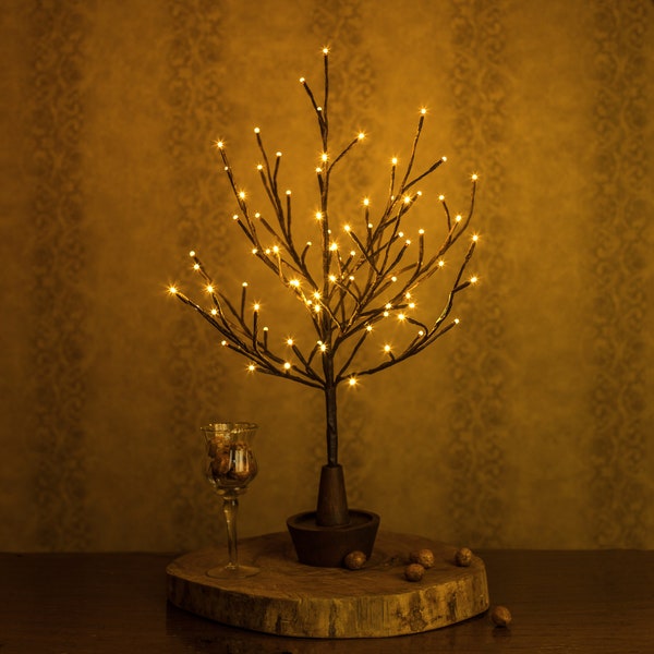 Lumière LED en fleurs pour arbre de Noël Veilleuse d'ambiance pour la maison Blanc chaud