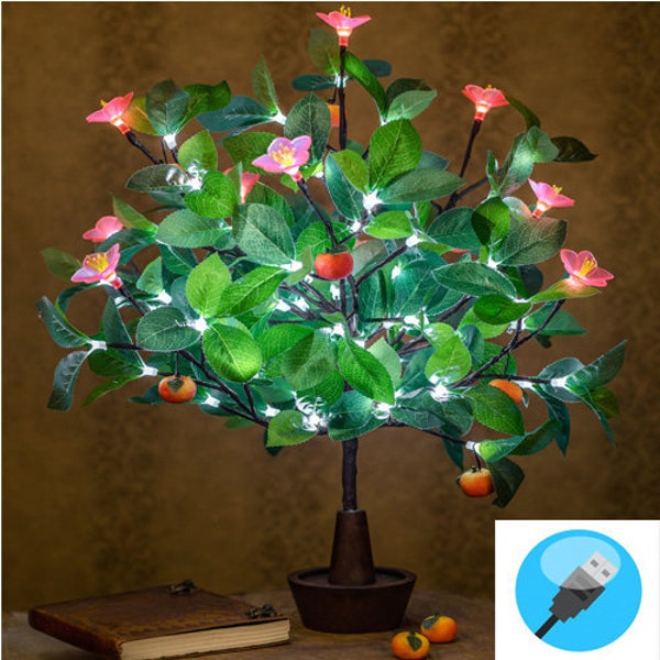 Blooming LED Tree Flower lamp Orange Tree