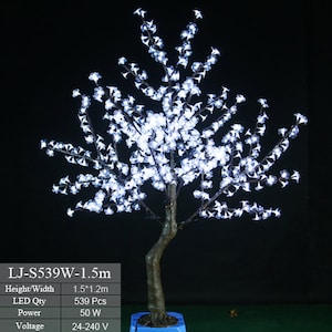 5ft/1.5m LED Cherry Blossom Tree  -for Indoor and Outdoor Use 540 LEDs! Red/Blue/Green/Pink/Purple/White/Warm White/Yellow Option
