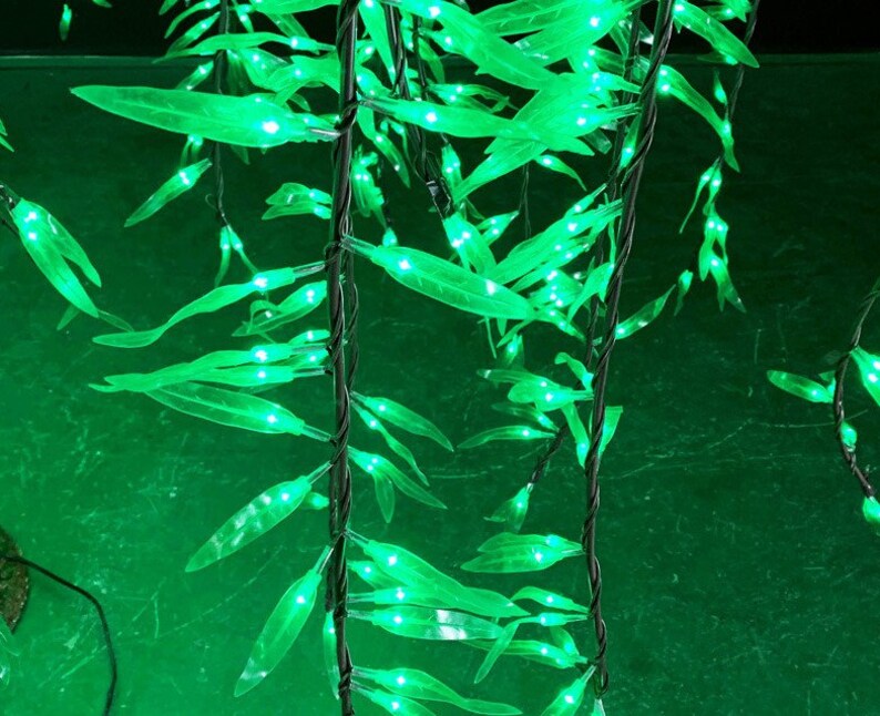 LED Artificial Weeping Willow Tree Light Rainproof Lighting Etsy
