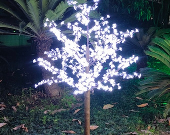 7ft LED Cherry Blossom Tree: Indoor/Outdoor Lighted Decor