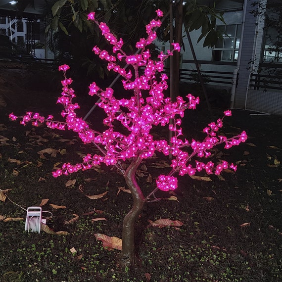 Outdoor lighted 2024 cherry blossom tree