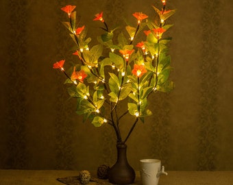 Geführt Zweige Tisch Blumen Lampe Licht Baum Lichterkette