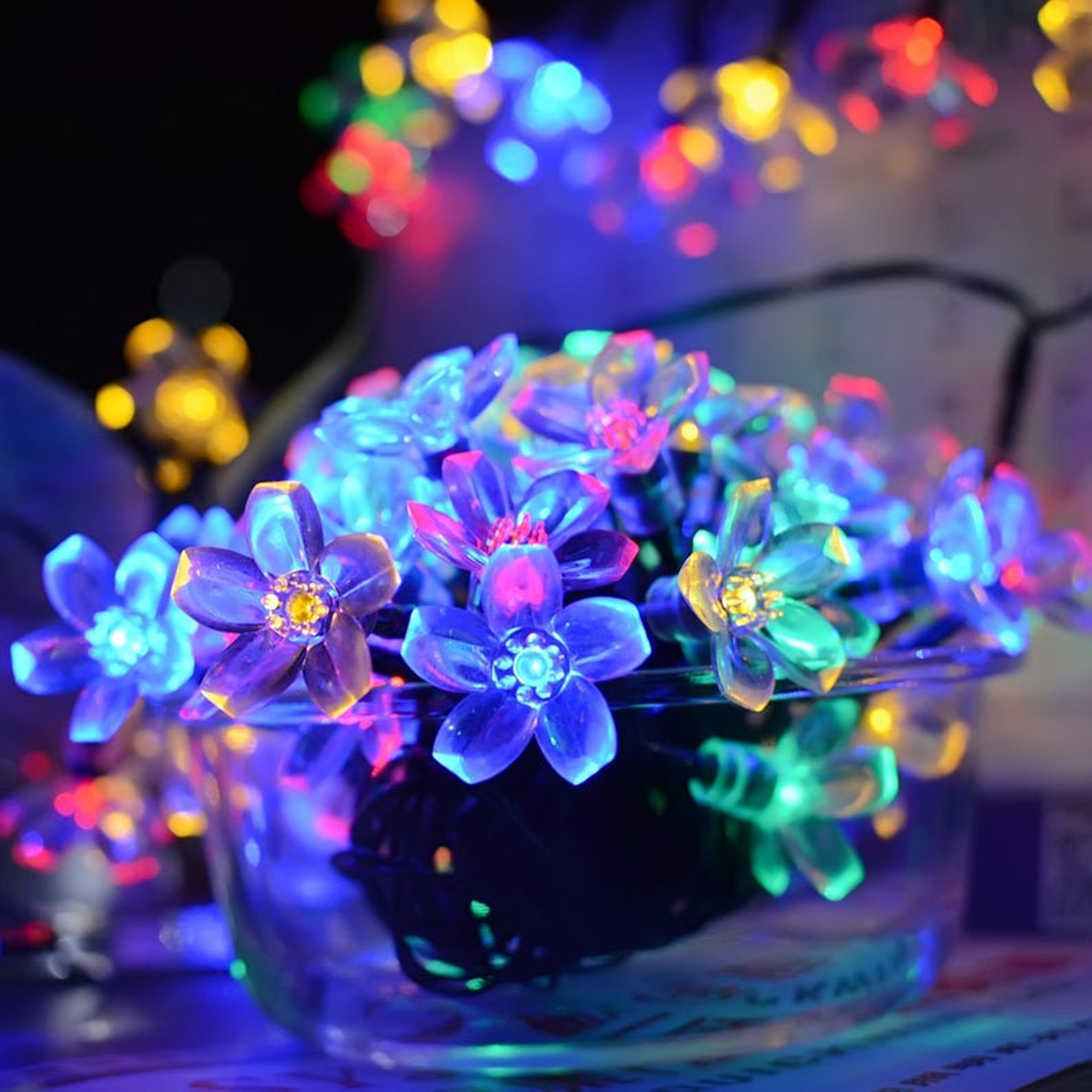 Solar Powered LED Cherry Blossom Flower Fairy Lights Sakura | Etsy Canada