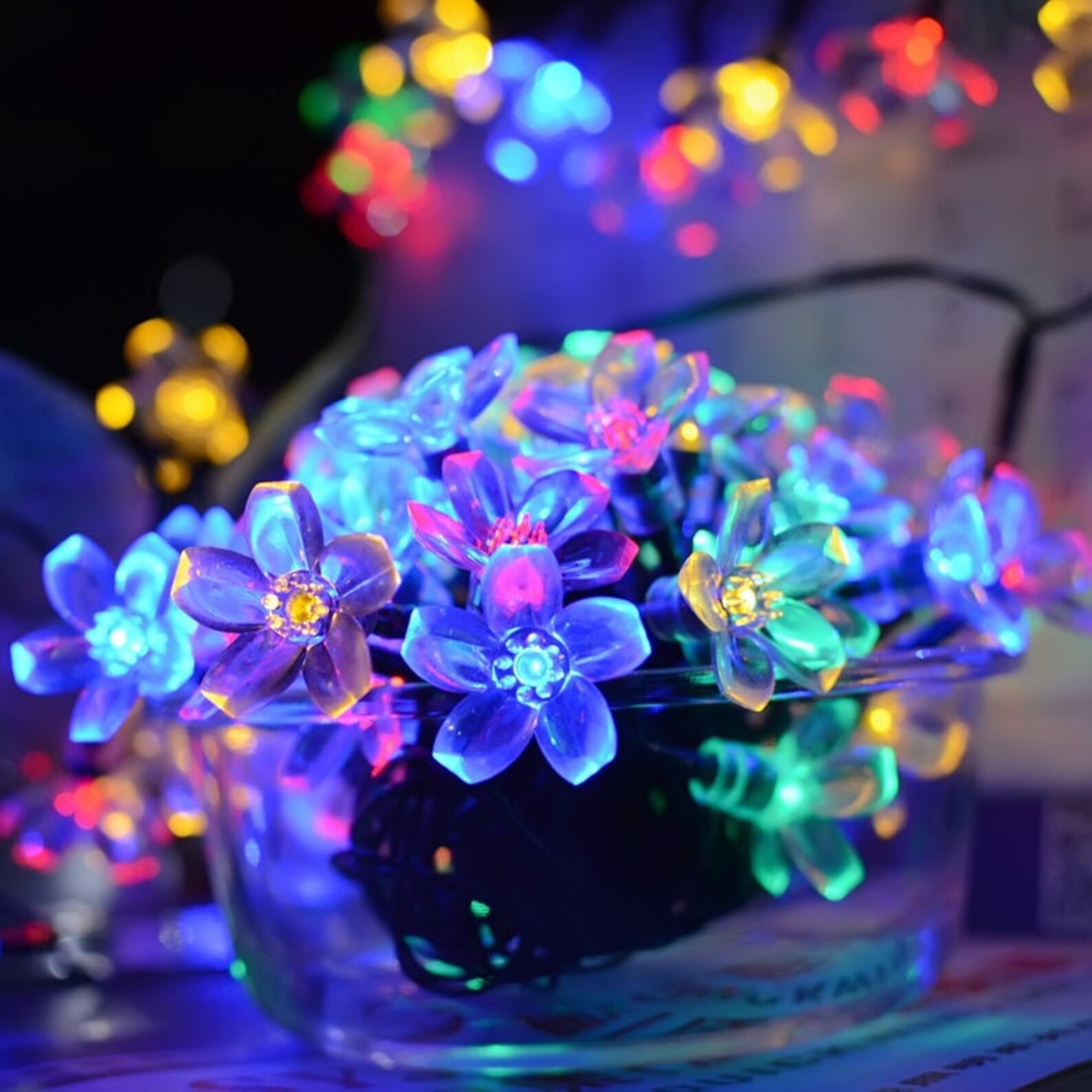 Solar Powered LED Cherry Blossom Flower Fairy Lights Sakura Etsy Canada