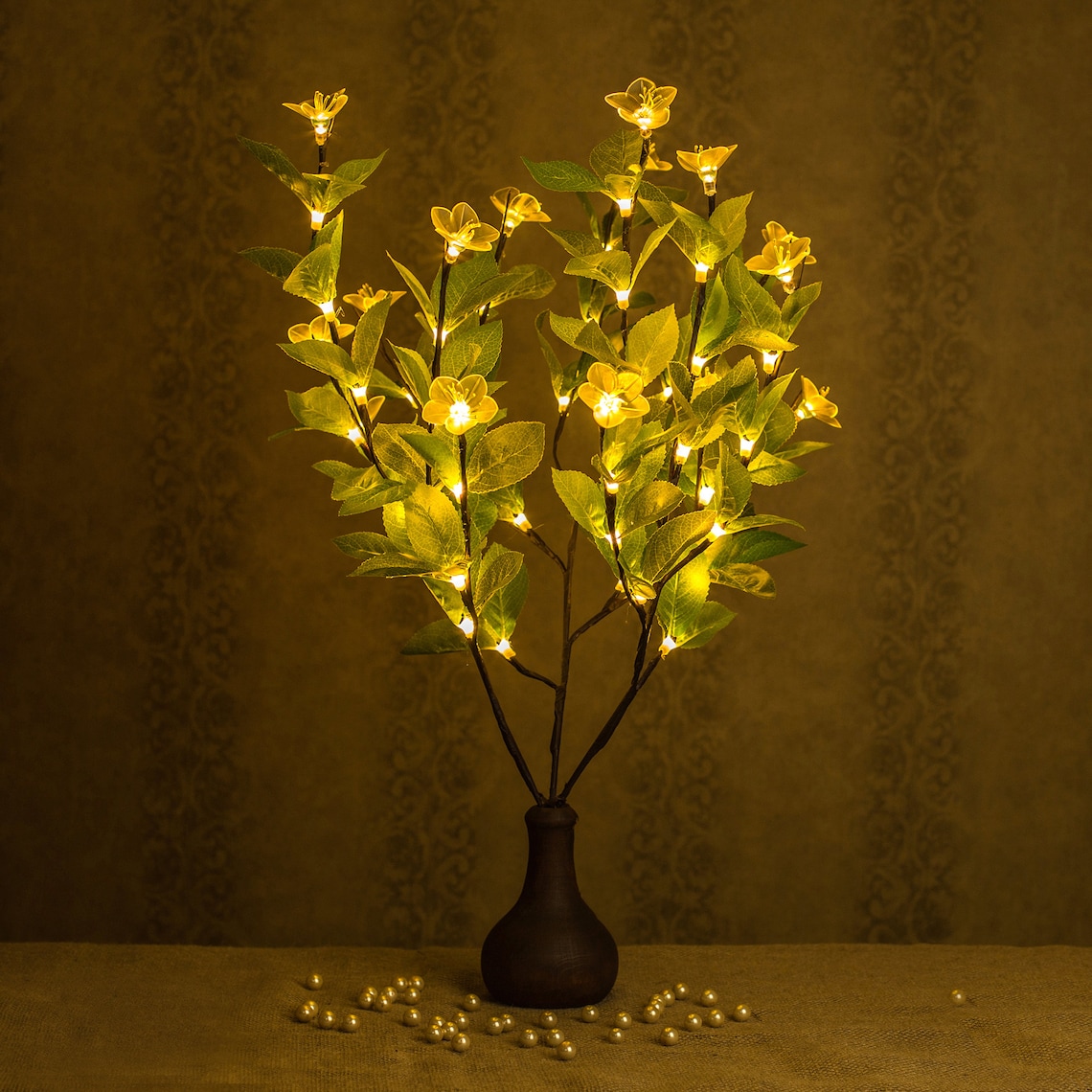 Led branches Flower Lamp Light Tree Night Lights White flower Etsy