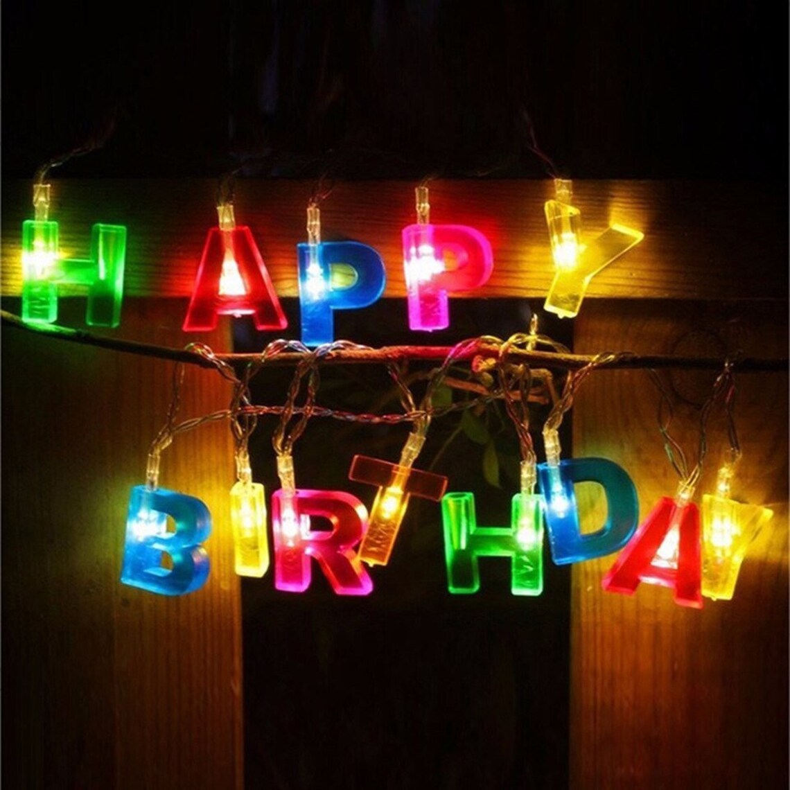 LED LightsArtificial Happy Birthday String Lights B DAY Etsy