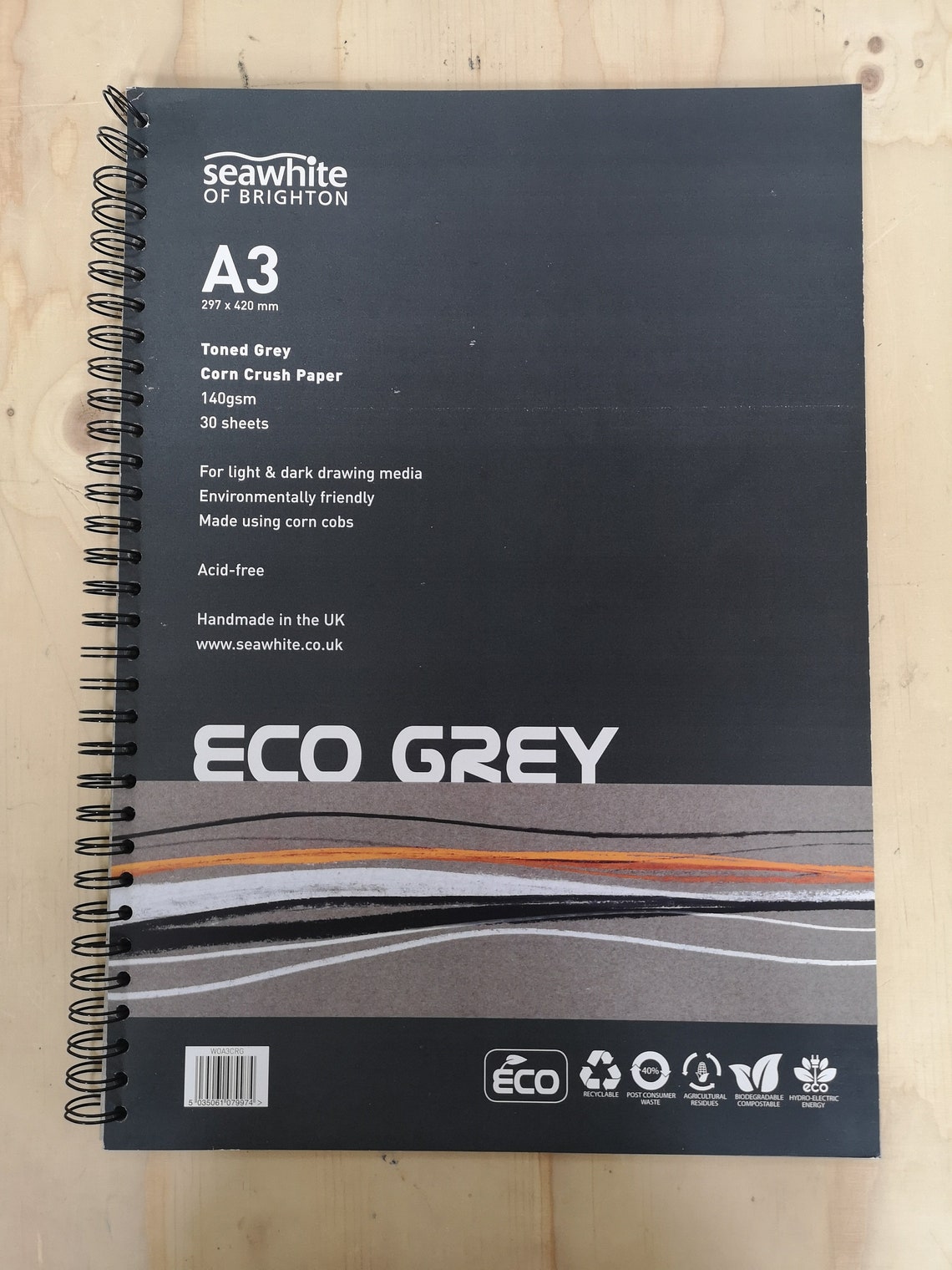 A3 Toned Grey Sketchbook/Art Paper Seawhite of Brighton Etsy