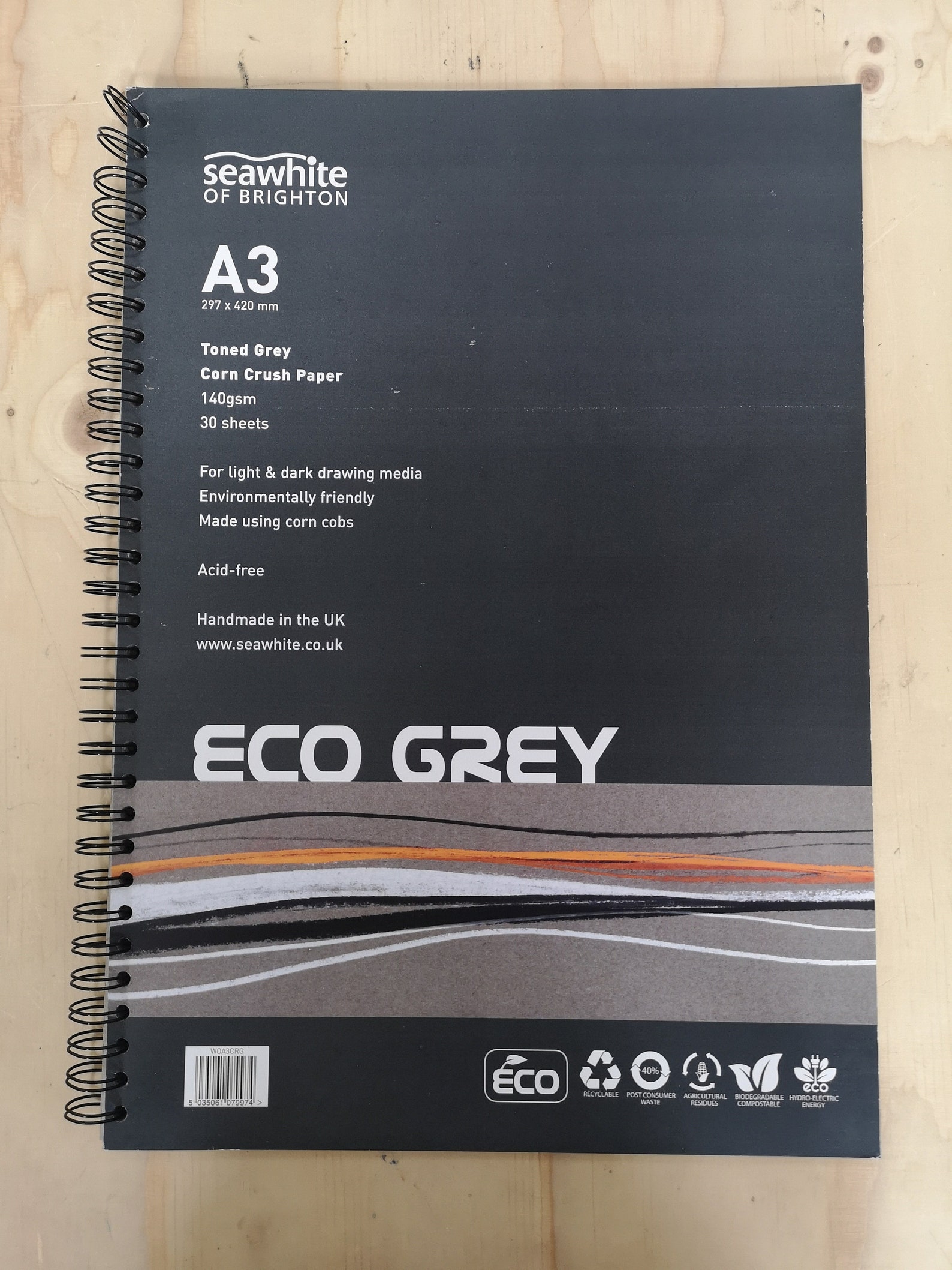 A3 Toned Grey Sketchbook/Art Paper Seawhite of Brighton Etsy