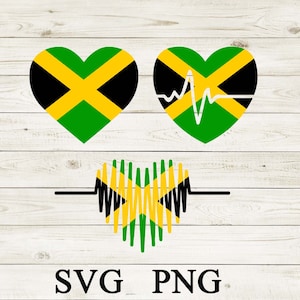 3 Jamaica Heart Jamaican Flag SVG Clipart-Silhouette, Cricut, Caribe, Amor, Jamrock, Praia, Reggae, Rum, Rasta, Irie, Download instantâneo.
