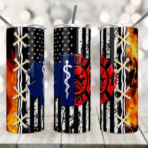 20 Oz Skinny Tumbler Sublimation Design, Firefighter, American Flag, USA, Tumbler Wrap, Sublimation Template, Tapered, PNG.