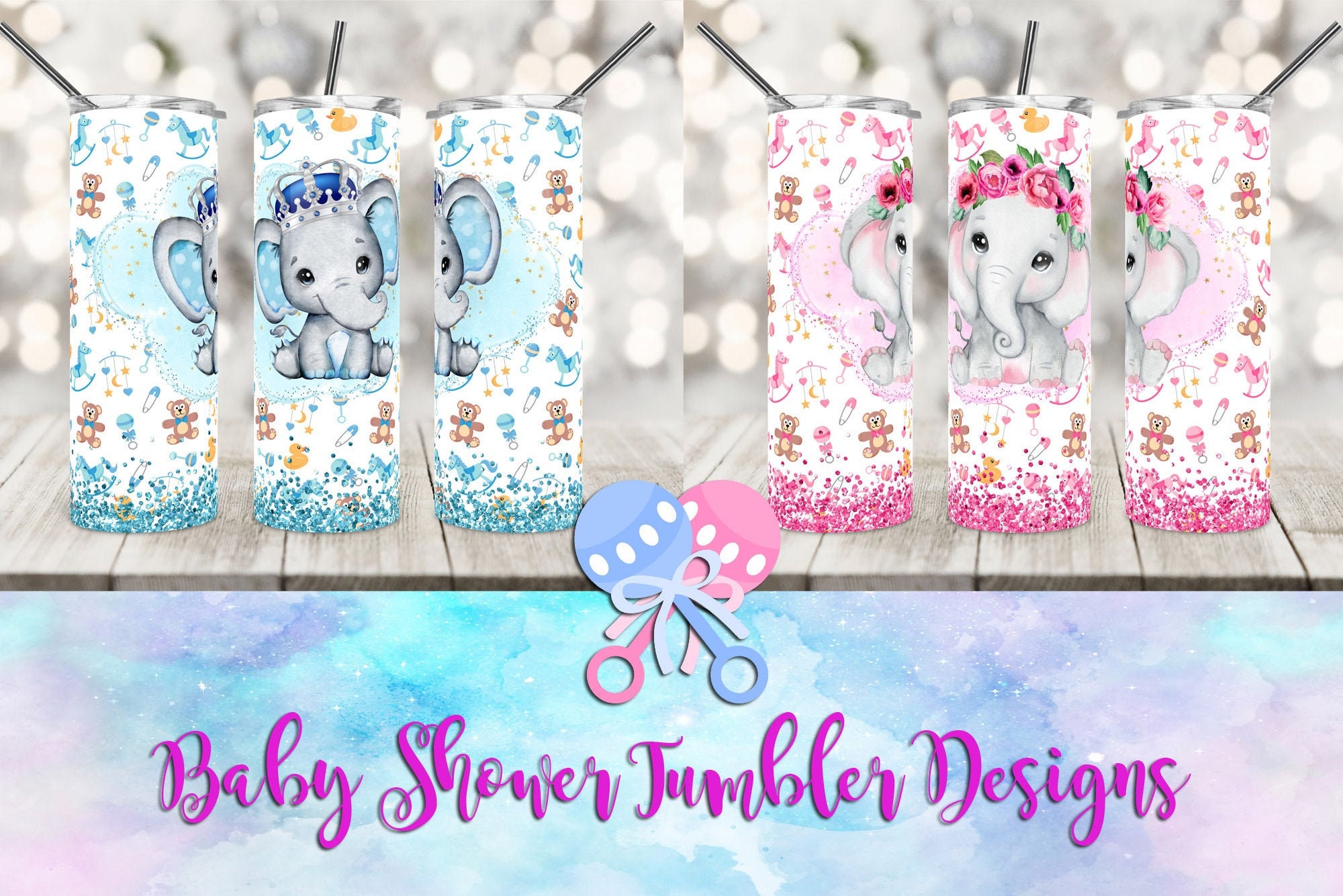 20 oz Skinny Tumbler Design Baby Shower Baby Girl Baby Boy Etsy