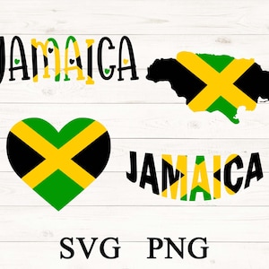 Jamaika Herz und Karte in jamaikanischen Farben, Clipart-Jamrock, Karibik, Familienurlaub, Tropisch, Reggae, Cricut, SVG, Instant Download.