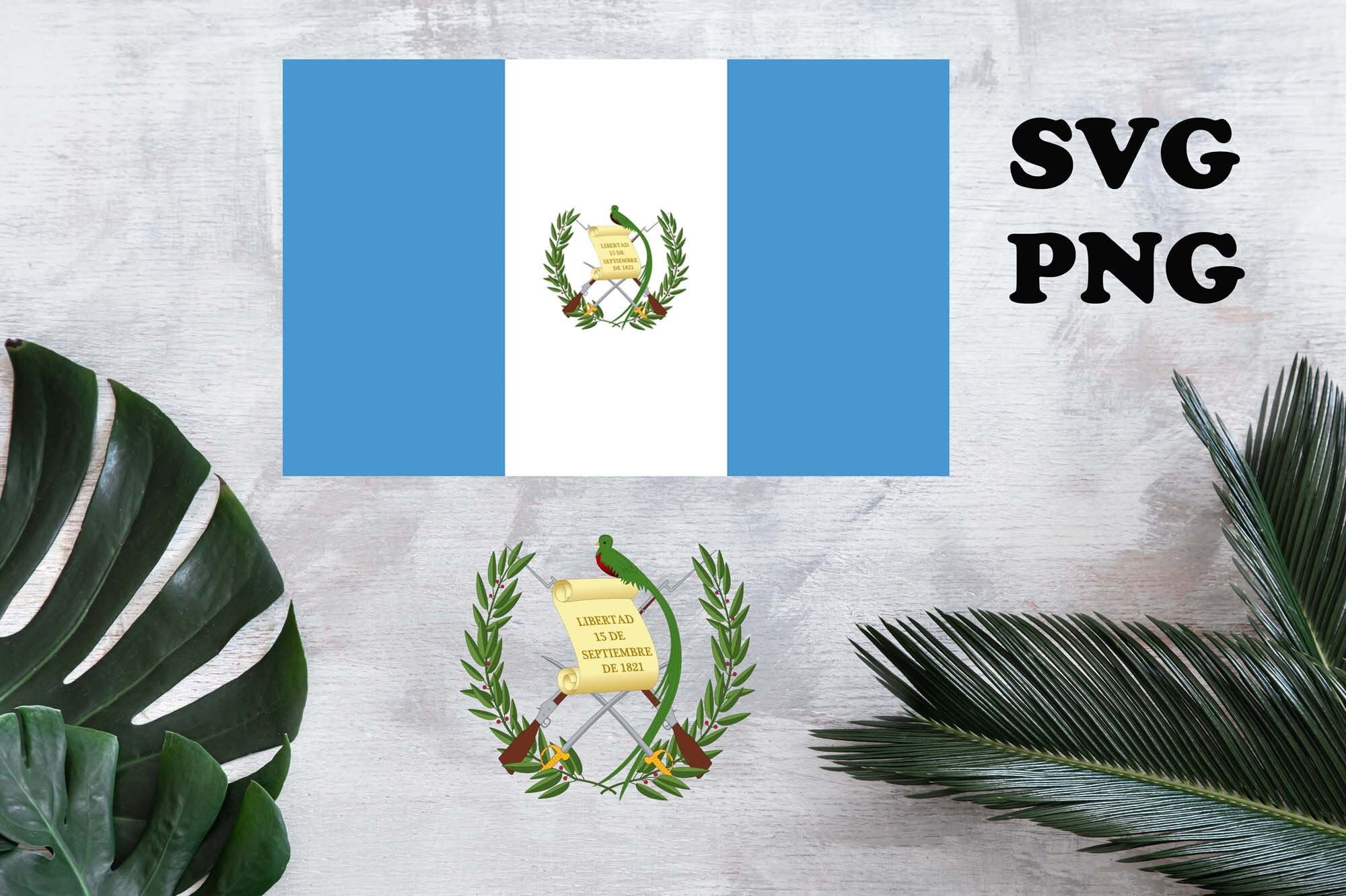Bandera de Guatemala y Escudo de Armas Clipart - Etsy España