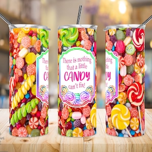 Candy Tumbler, 20 Oz Skinny Tumbler Design, Candy Label PNG, Candy Sublimation, Tumblers pour adolescents, Straight/Tapered, Téléchargement numérique.