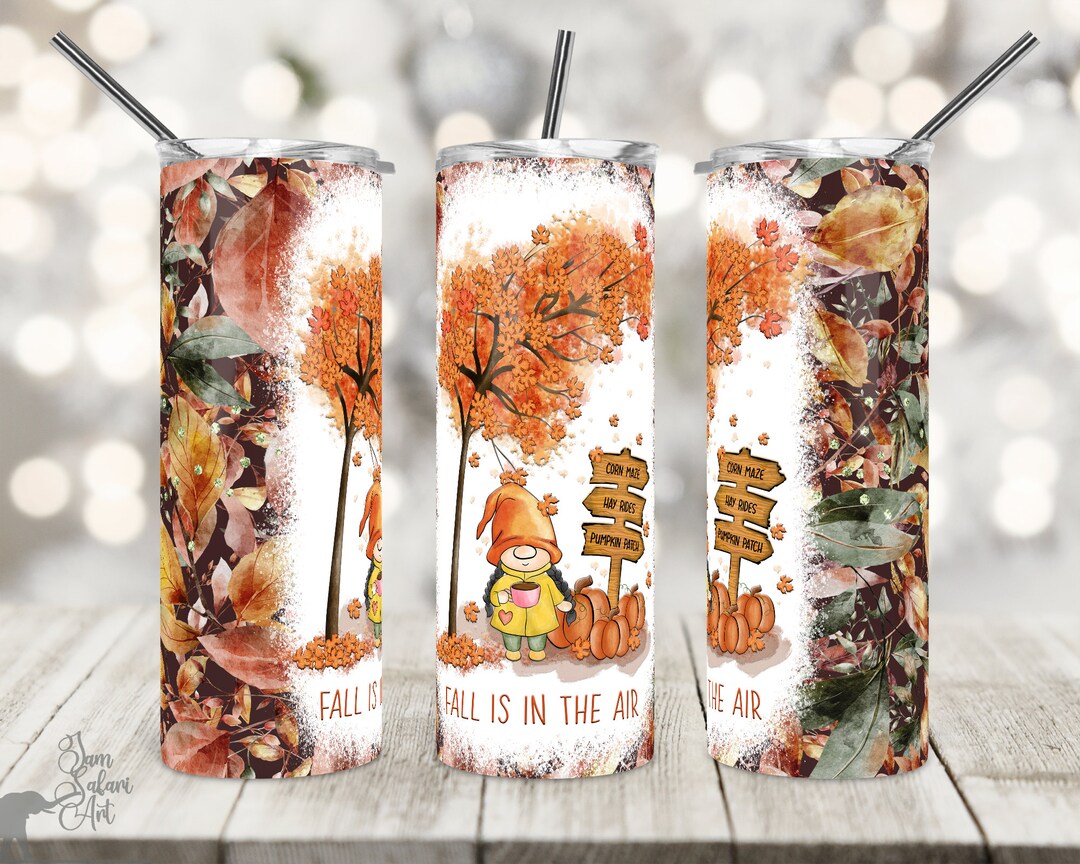 20 Oz Skinny Tumbler Sublimation Design, Fall Vibes Tumbler, Hello Fall ...