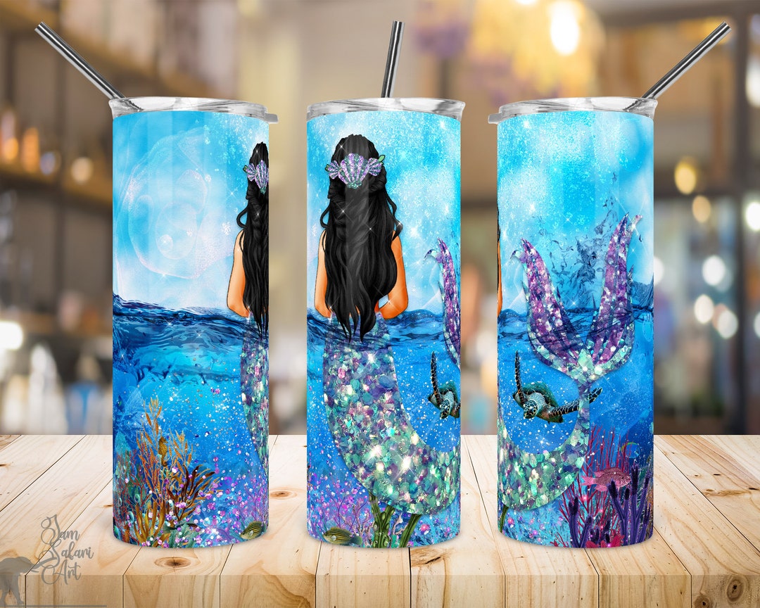 20 Oz Mermaid Tumbler Template, Sublimation Designs, Ocean Life PNG ...