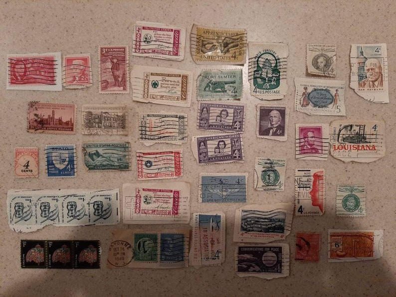 Over 125 Collectible Stamps From the 1940s 1960s Etsy