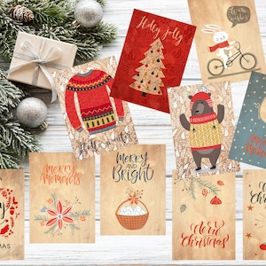 OFFERTA SPECIALE! Set di 10 cartoline per Natale, realizzate in compensato da 4 mm per 39 Euro compreso il trasporto