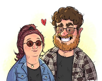 Swiss Comics Style Cartoon Caricature, Personalized Drawing from Photo (DIGITAL PRODUCT no physical copy)