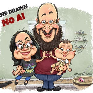 Custom Funny Caricature – Hilariously Hyperbolic Portraits! Parody Drawing (DIGITAL PRODUCT no physical copy)