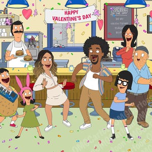 Surprise d'anniversaire de Bob's Burgers : portrait personnalisé pour les fans - Un cadeau amusant et unique