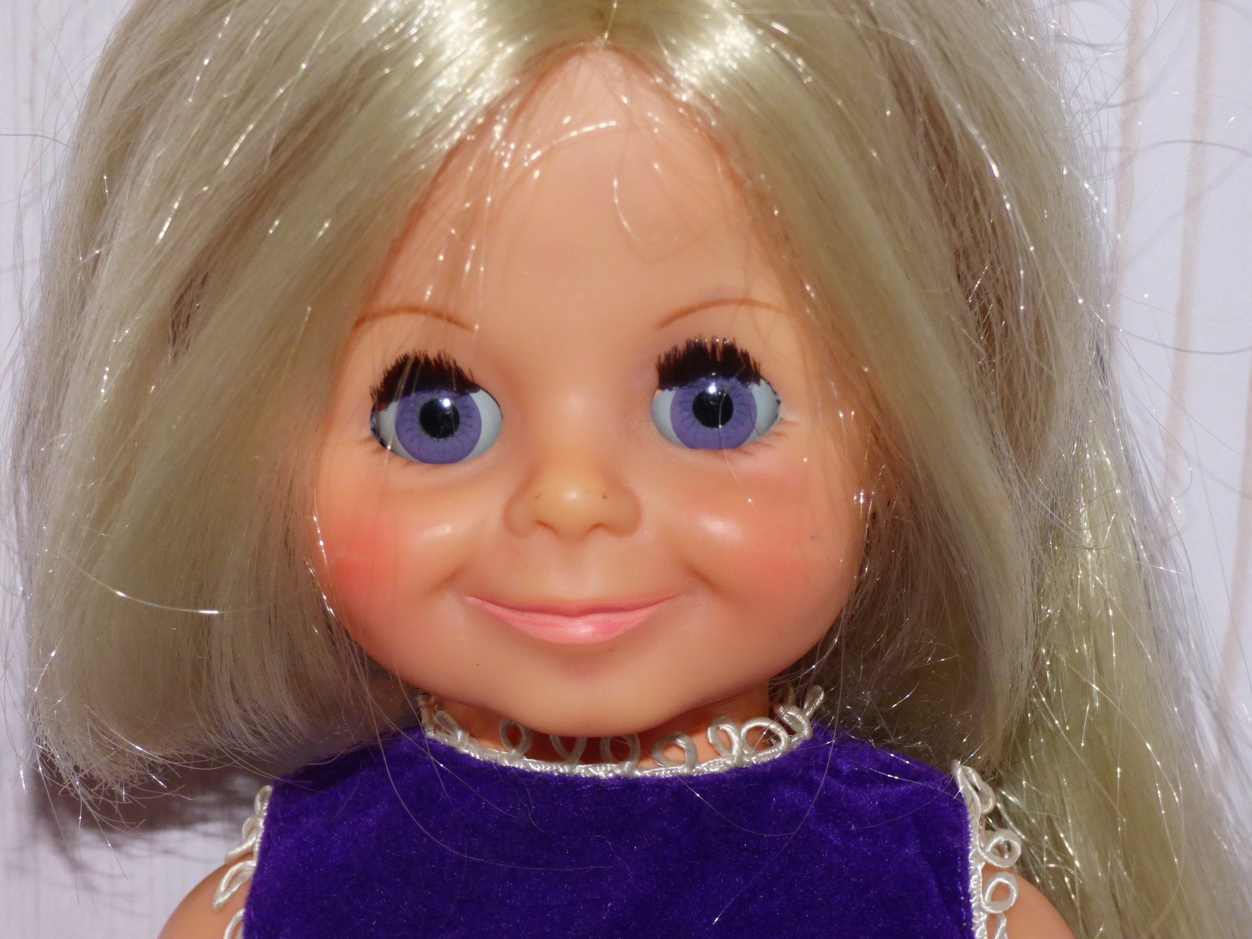 Vintage Ideal Velvet Doll in Original Dress Etsy