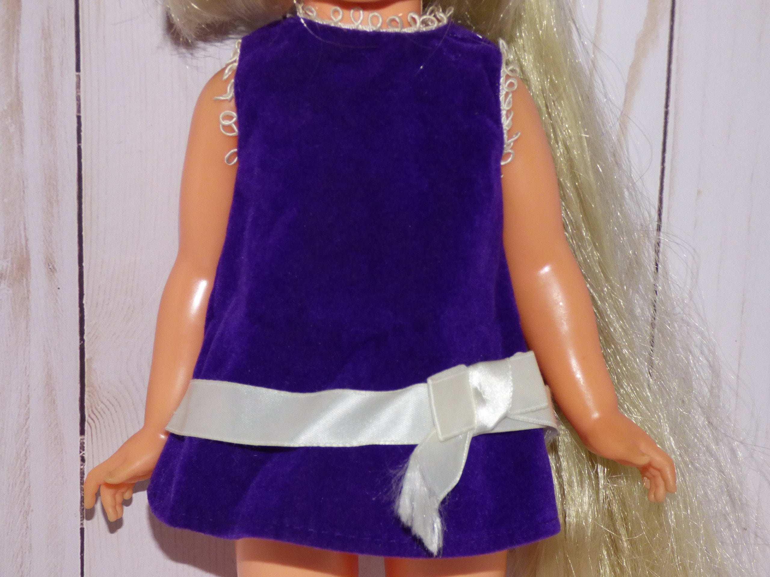 Vintage Ideal Velvet Doll in Original Dress Etsy