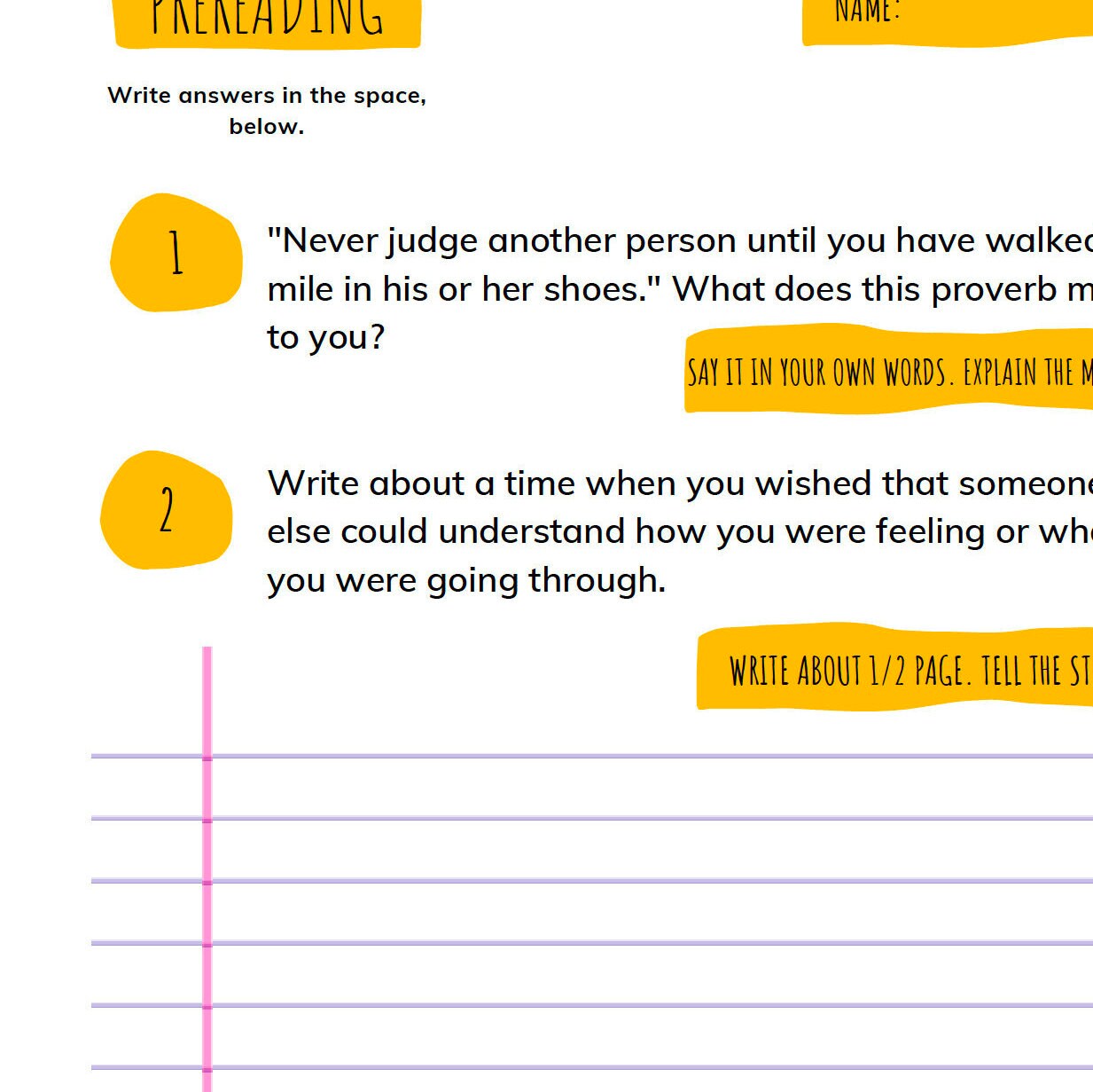 Worksheets For Reading And Learning From Stories Etsy worksheets-for-reading-and-learning-from-stories-etsy