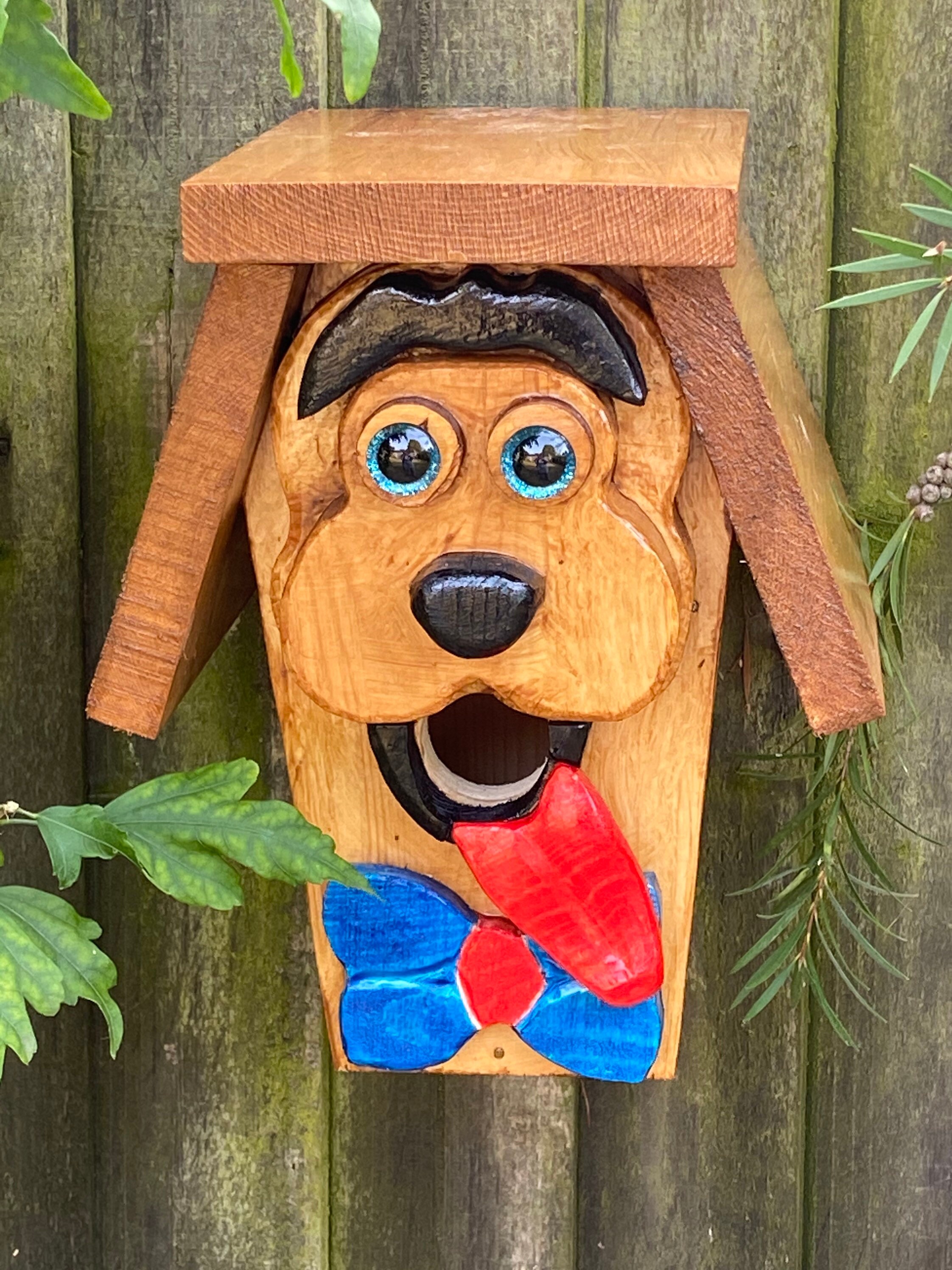 Novelty handcrafted Dog bird box Etsy