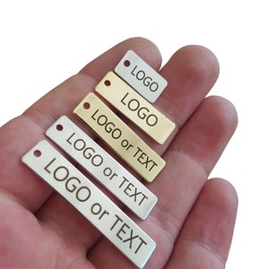 Custom Engraved Metal Clothing Tag: Personalized Logo Plate