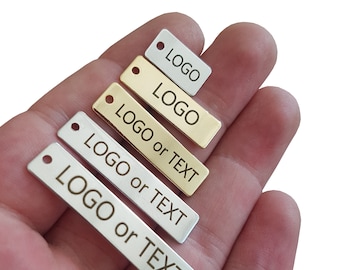 Custom Engraved Metal Clothing Tag: Personalized Logo Plate