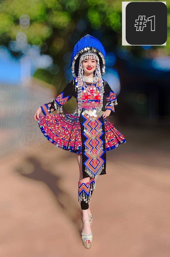 Stunning Authentic Hmong Dress Set of Hmong Outfit for Women - Etsy Finland