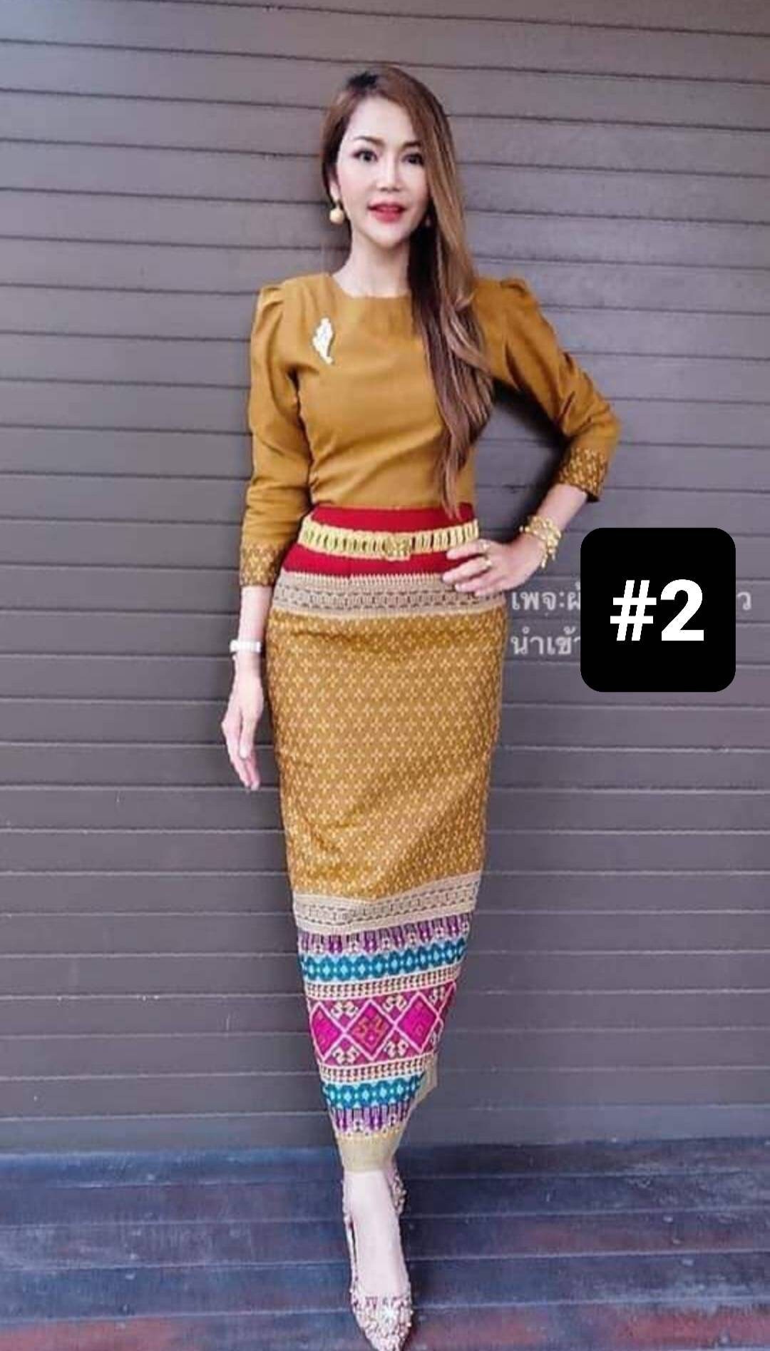 Stunning traditional Thai/Lao silk dresses hand woven Etsy